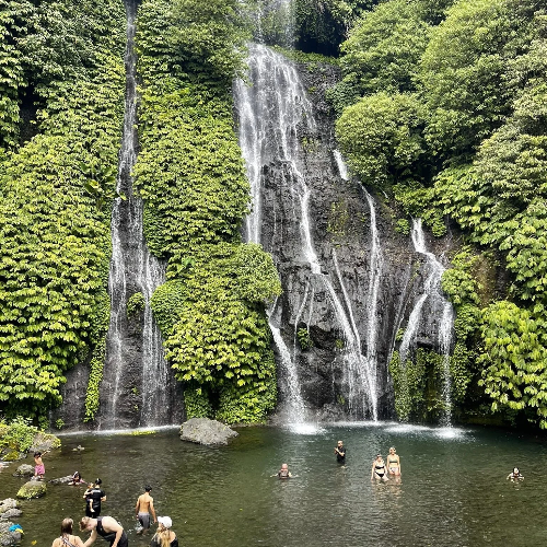 people-Banyumala-waterfall